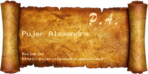 Pujer Alexandra névjegykártya